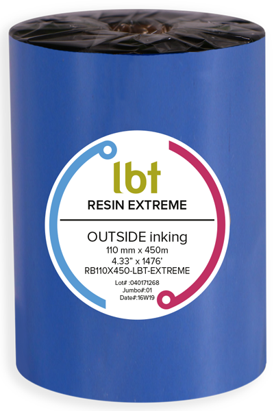 Ribbon o Cinta de impresión LBT RESIN EXTREME 110x450 de alta calidad